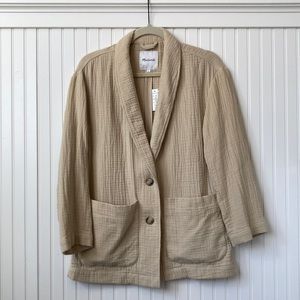 Madewell Lightspun Dorset Blazer / Soft Textured Cotton Jacket